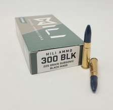 Mili 300 AAC Blackout Ammunition Subsonic Custom Defense M300CSNM225C 225 Grain Polymer Coated 20 Rounds