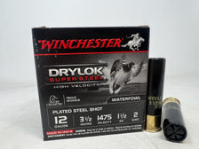 Winchester Drylok Super Steel 12 Gauge Ammunition SSH12LH2 #2 Shot 3-1/2" 1-1/2oz 1475fps 25 Rounds