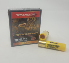 Winchester 20 Gauge Ammunition Copper Impact X20CLF 2-3/4" 50 Cal Copper Sabot Slug 3/4oz 1600fps 5 Rounds