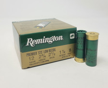 Remington Premier 12 Gauge Ammunition STS Low Recoil STS12LR8 2-3/4" #8 Shot 1-1/8oz 1100fps 25 Rounds