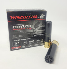 Winchester 12 Gauge Ammunition Drylok Super Steel Magnum XSC12LT 3-1/2" T Shot 1-9/16oz 1300fps 25 Rounds