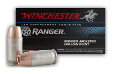 Winchester 40 S&W Ammunition Ranger RA40BA 165 Grain Jacketed Hollow Point 50 rounds