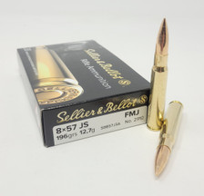 Sellier & Bellot 8x57 JS Ammunition SB857JSA 196 Grain Full Metal Jacket 20 Rounds