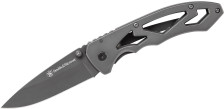 Smith & Wesson Frame Lock Skeletonized Folding Knife CK400LCP 3" Drop Point Blade Stainless/Silver