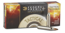 Federal 223 Rem Ammunition LE223T3 62 Grain Tactical Bonded Soft Point 20 Rounds