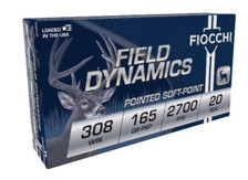 Fiocchi 308 Win Ammunition FI308D 165 Grain Pointed Soft Point 20 Rounds