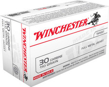 Winchester 30 Carbine Ammunition Target & Practice Q3132 110 Grain Full Metal Jacket 50 Rounds
