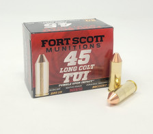 Fort Scott Munitions 45 Long Colt Ammunition Tumble Upon Impact FSM45LC225SCV 225 Grain Solid Copper Spun 20 Rounds