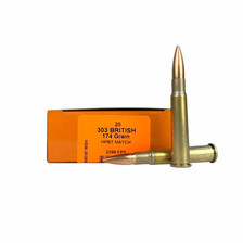 HSM 303 British Ammunition HSM303BRIT3N 174 Grain Hollow Point Boat Tail Match 20 Rounds