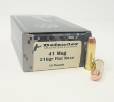 Defender 41 Mag Ammunition DEF41MAG210 210 Grain Flat Nose Full Metal Jacket 50 Rounds