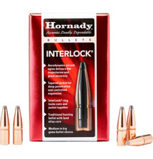 Hornady 30 Cal (.308 Dia) Reloading Bullets H3033 150 Grain Interlock Boat Tail Soft Point 100 Pieces