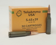 TelaAmmo 5.45x39mm Ammunition Steel Case TELA54539 65 Grain Full Metal Jacket 30 Rounds