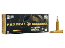 Federal Premium 223 Rem Ammunition Gold Medal CenterStrike GM223OTM3 77 Grain Open Tip Match 20 Rounds