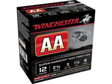 Winchester 12 Gauge AA Ammunition Super Handicap Heavy Target Load AAHA128 2-3/4" 1-1/8oz 8 Shot 1250fps 25 Rounds