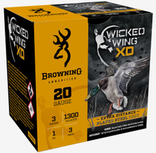 Browning 20 Gauge Ammunition Wicked Wing XD B193412033 3" #3 Plated Steel Shot 1oz 1300fps 25 Rounds