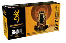Browning 9mm Ammunition Performance Target B191800093 115 Grain Full Metal Jacket 50 Rounds