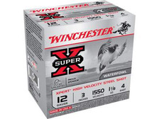 Winchester 12 Gauge Xpert High Velocity Ammunition WEX1234BOX 3" 1-1/8 oz #4 Non-Toxic Steel Shot 25 Rounds