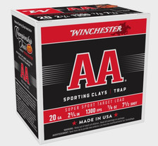 Winchester 20 Gauge Ammunition AA Super Sport AASC207BOX 2-3/4" #7.5 Shot 7/8oz 1300fps 25 Rounds