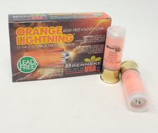 Brenneke 12 Gauge Ammunition Orange Lightning SL122OLN 2-3/4" Lead Free Sabot Slug 2/3oz 1640fps 5 Rounds