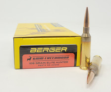 Berger 6mm Creedmoor Ammunition Elite Hunter BER20040 108 Grain Hollow Point 20 Rounds