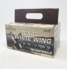 Fiocchi 12 Gauge Ammunition Texas White Wing FI12TWW187 2-3/4" #7.5 Shot 1-1/8oz 1250fps 100 Rounds