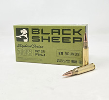 Black Sheep 308 Win Ammunition Shepherd Series 308147GFMJ20 147 Grain Full Metal Jacket 20 Rounds