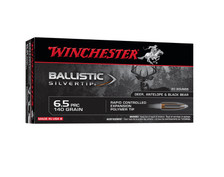 Winchester 6.5 PRC Ammunition Ballistic Silvertip SBST65P 140 Grain Rapid Controlled Expansion Polymer Tip 20 Rounds