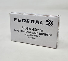 Federal 5.56x45mm NATO Ammunition Non Duty F2NDXF556T64X 64 Grain Tactical Bonded Soft Point 20 Rounds