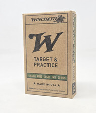 Winchester 5.56x45mm NATO M855 Ammunition WM855K 62 Grain Full Metal Jacket Green Tip 20 Rounds