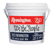Remington 223 Rem Ammunition "We The People" L223R3BUS 55 Grain Full Metal Jacket Bucket 250 Rounds