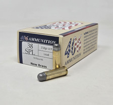 406 Ammunition 38 Special Ammunition 38SPL158LFP50 158 Grain Lead Flat Point 50 Rounds