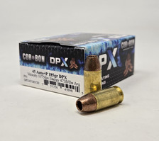 Corbon 45 Auto +P Ammunition DPX DPX4518520 185 Grain Solid Copper Hollow Point 20 Rounds