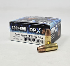 Corbon 9mm +P Ammunition DPX DPX0911520 115 Grain Solid Copper Hollow Point 20 Rounds