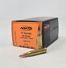 HSM 17 Hornet Ammunition HSM17HORNET1-N 20 Grain V-Max 20 Rounds