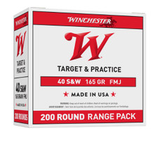 Winchester 40 S&W Range Pack USA40W 165gr FMJ 200 rounds