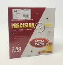 Precision One 45 Auto Ammunition *REMAN* 230 Grain Full Metal Jacket 250 rounds