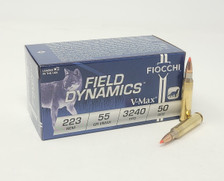 Fiocchi 223 Remington Ammunition Field Dynamics FI223HVC50 55 Grain V-MAX 50 rounds