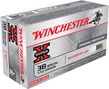 Winchester 38 Special Super-X X38S9HP 110 Grain Silvertip Hollow Point 50 rounds