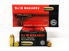 Geco 9x18 Makarov Ammunition 294540050 95 Grain Full Metal Jacket 50 Rounds