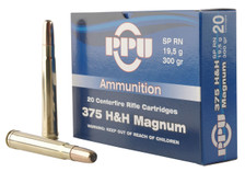 Prvi PPU 375 Holland & Holland Magnum Ammunition PP375S 300 Grain Soft Point Round Nose 10 Rounds