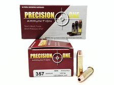 Precision One 357 Mag Ammunition 125 Grain Jacketed Hollow Point 50 Rounds