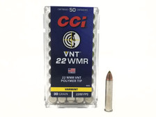 CCI 22 WMR Ammunition VNT 0969CC 30 Grain Polymer Tip 50 Rounds