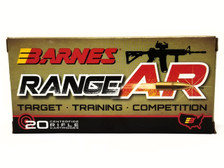 Barns 5.56x45mm Ammunition Range AR 30844 52 Grain Open Tip Flat Tip Flat Base 20 Rounds