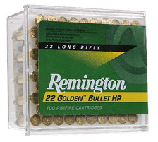 Remington 22 LR Ammunition 1600 36 Grain Golden Bullet Hollow Point 100 Rounds