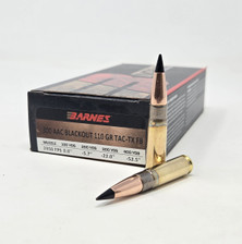 Barnes 300 AAC Blackout Ammunition Copper Vor-TX B21548 110 Grain Tac-TX FB Ballistic Tip 20 Rounds