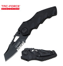 Tac-Force Evolution Wharncliffe Fine/Serrated Edge Blade Spring Assisted Knife TFEA022SBK