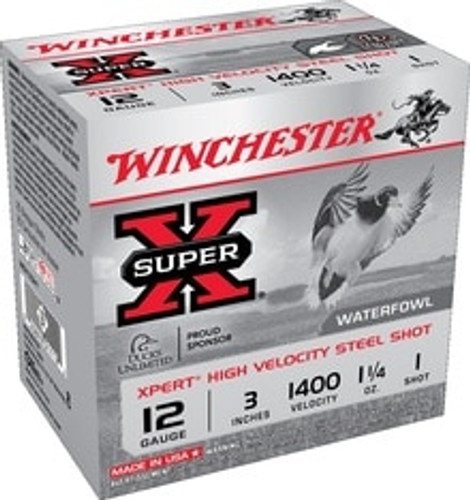 Winchester 12 Gauge Ammunition WEX123H1 3" 1-1/4 oz 1 Shot 25 Rounds