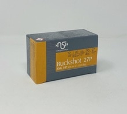 Nobel Sport Italia 12 Gauge Ammunition ANS124BK10 2-3/4" 4 Buck 27 Pellets 10 Rounds