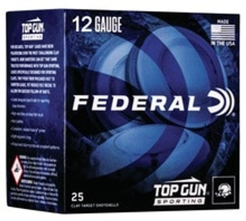 Federal 12 Gauge Ammunition TGS1288 Top Gun Sporting 2-3/4" 1oz #8 Lead Shot 1250fps CASE 250 Rounds