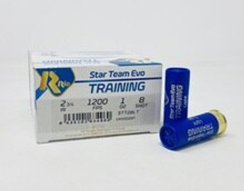 Rio Star Team Evo Training 12 Gauge Ammunition STT28LT8CASE 2-3/4" 1oz # 8 Shot CASE 250 Rounds